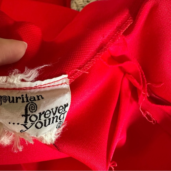 Vintage 1970's maxi evening gown ruched medium handmaids tale dress - Picture 9 of 11